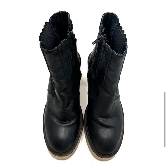 Free People | James Gum Sole Heeled Leather Chelsea Boot Black Size 38 - Picture 6 of 12
